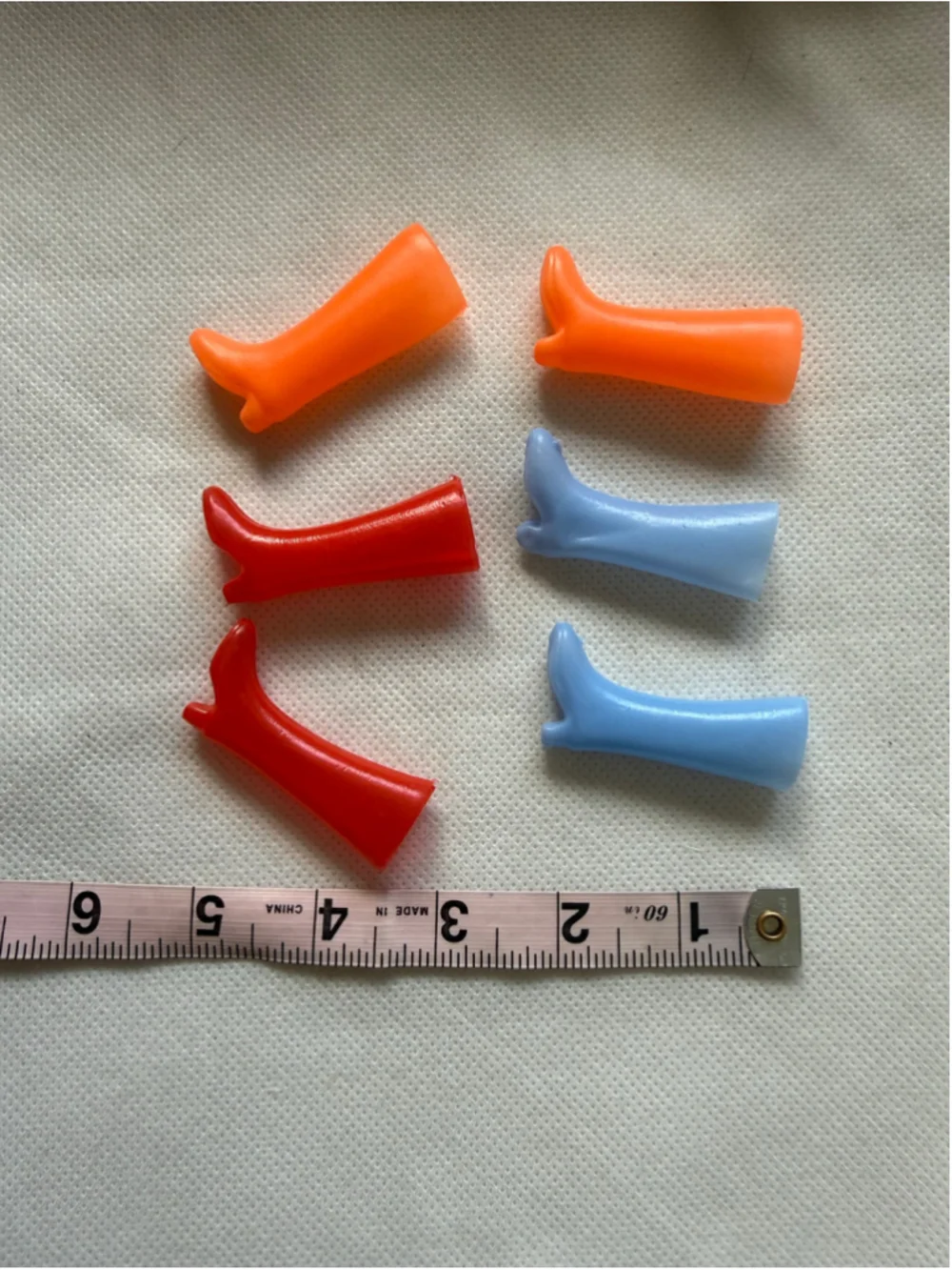 Vintage Barbie & Friends - clone - 3 pairs of Tall Knee High Boots Red Orange Bl